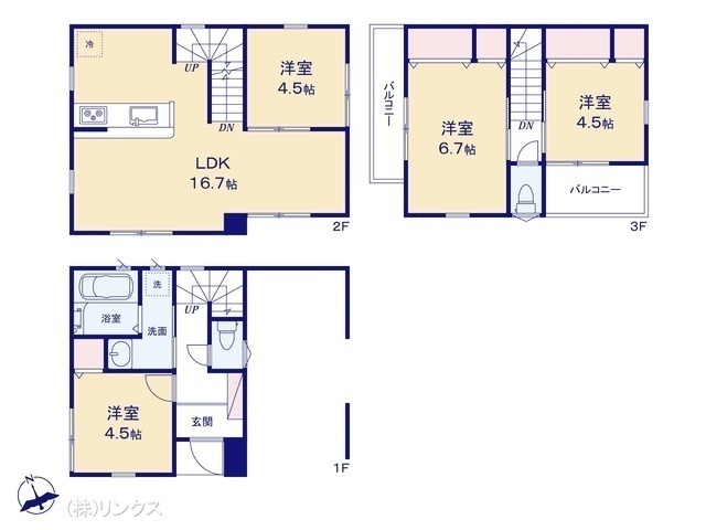 間取図/区画図:図面と異なる場合は現況を優先