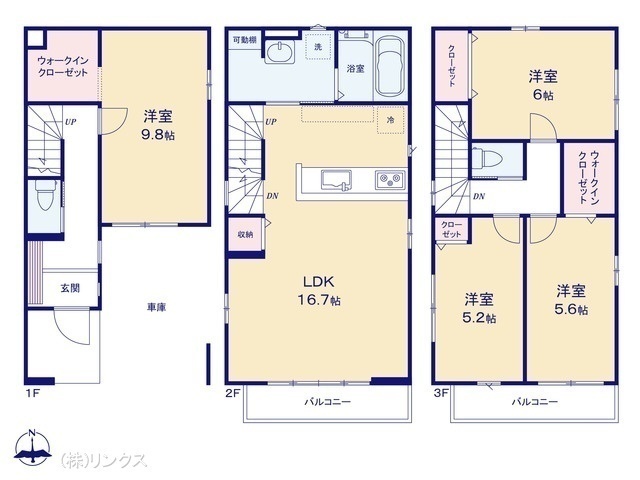 間取図/区画図:図面と異なる場合は現況を優先
